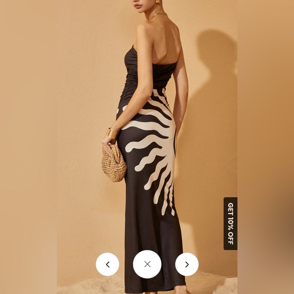 Commense - Off-Shoulder Sun Print Dress - Picture 3 of 3